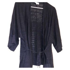Lou & Grey(LOFT) navy blue wrap cardigan